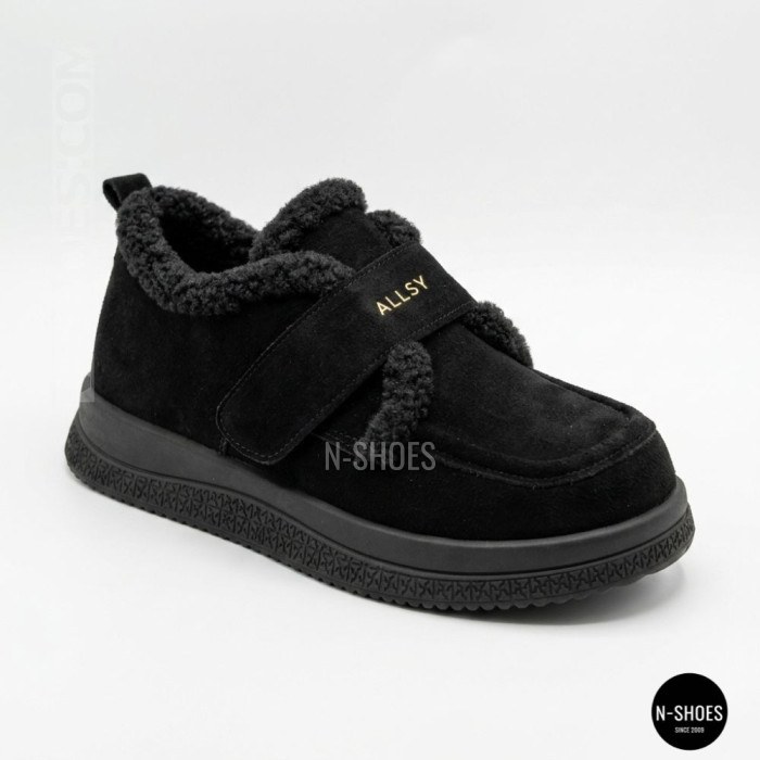 Черевики-лофери ALLSY 218451 BLACK SUEDE 6419 - тепло у кожному кроці