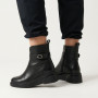 Women's Winter Leather Boots Fabio Monelli 6428 – Fur-Lined & Platform Sole