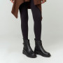 Women's Winter Leather Boots Fabio Monelli 6428 – Fur-Lined & Platform Sole