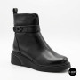 Women's Winter Leather Boots Fabio Monelli 6428 – Fur-Lined & Platform Sole