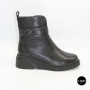 Women's Winter Leather Boots Fabio Monelli 6428 – Fur-Lined & Platform Sole