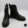 Women's Winter Leather Boots Fabio Monelli 6428 – Fur-Lined & Platform Sole