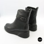 Women's Winter Leather Boots Fabio Monelli 6428 – Fur-Lined & Platform Sole
