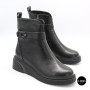 Women's Winter Leather Boots Fabio Monelli 6428 – Fur-Lined & Platform Sole