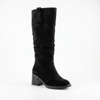 Romax Comfort 8010-55v-8 6433 women's winter boots: genuine suede, "Euro-winter" style, wide heels, zipper closure.