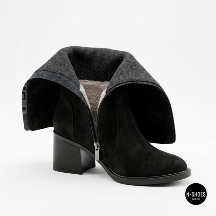 Romax Comfort 8010-55v-8 6433 – Warm Suede Boots on a Block Heel