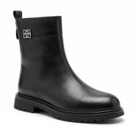 Жіночі демісезонні черевики Allsy 216525 25D1R379-1 BLACK 6438 з натуральної шкіри чорного кольору на низькому ходу