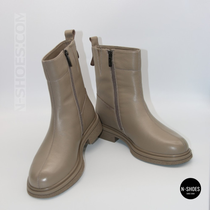 Демісезонні шкіряні черевики ALLSY 216526 25D1R379-9 GREY 6439