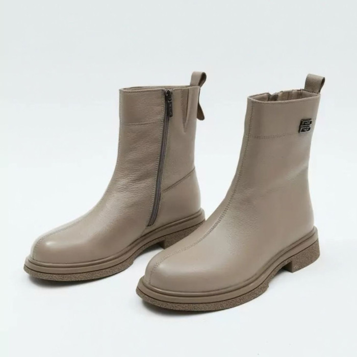 Демісезонні шкіряні черевики ALLSY 216526 25D1R379-9 GREY 6439