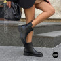 Basic Black Leather Chelsea Boots ALLSY 216527 25D1R383-1 6440