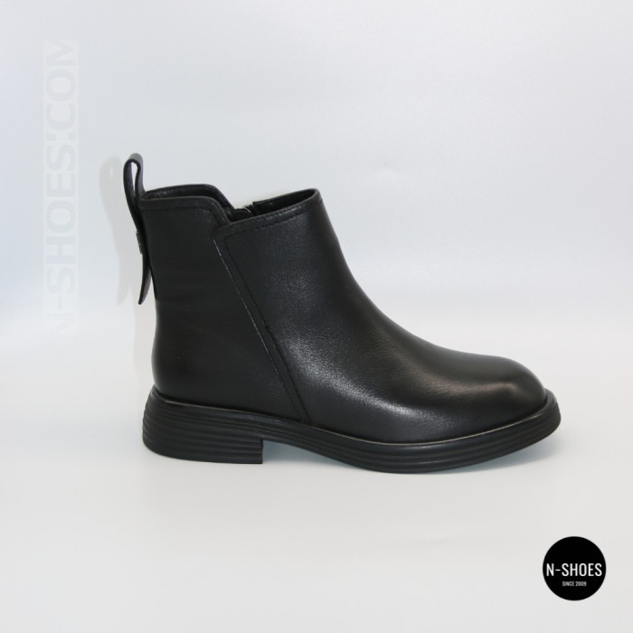 Basic Black Leather Chelsea Boots ALLSY 216527 25D1R383-1 6440