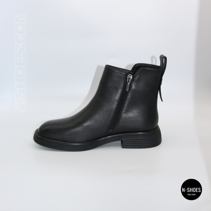 Basic Black Leather Chelsea Boots ALLSY 216527 25D1R383-1 6440