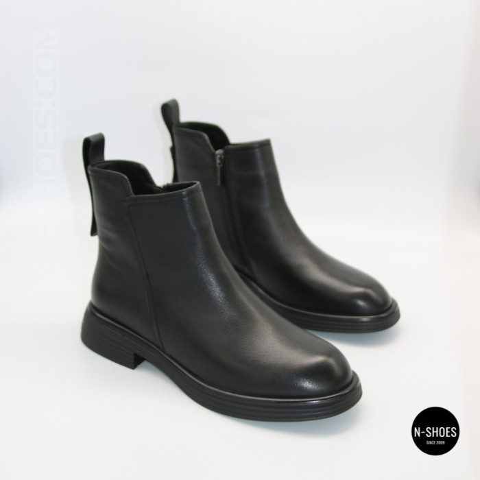 Basic Black Leather Chelsea Boots ALLSY 216527 25D1R383-1 6440