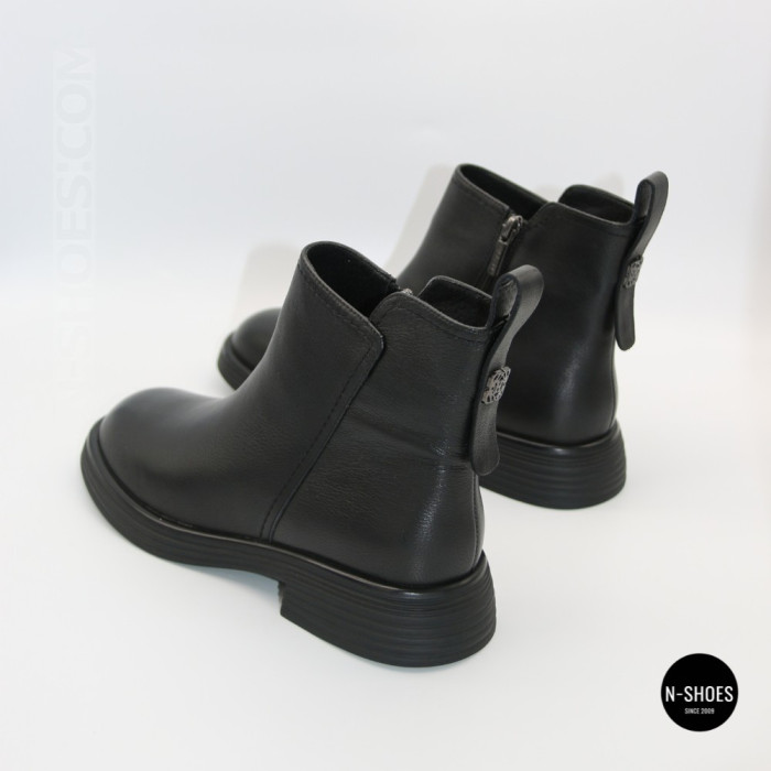 Basic Black Leather Chelsea Boots ALLSY 216527 25D1R383-1 6440