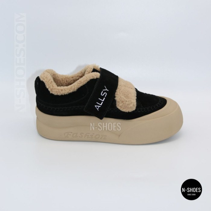 Теплі замшеві хайтопи ALLSY 217674 20K06ZS167-1 BLACK 6443