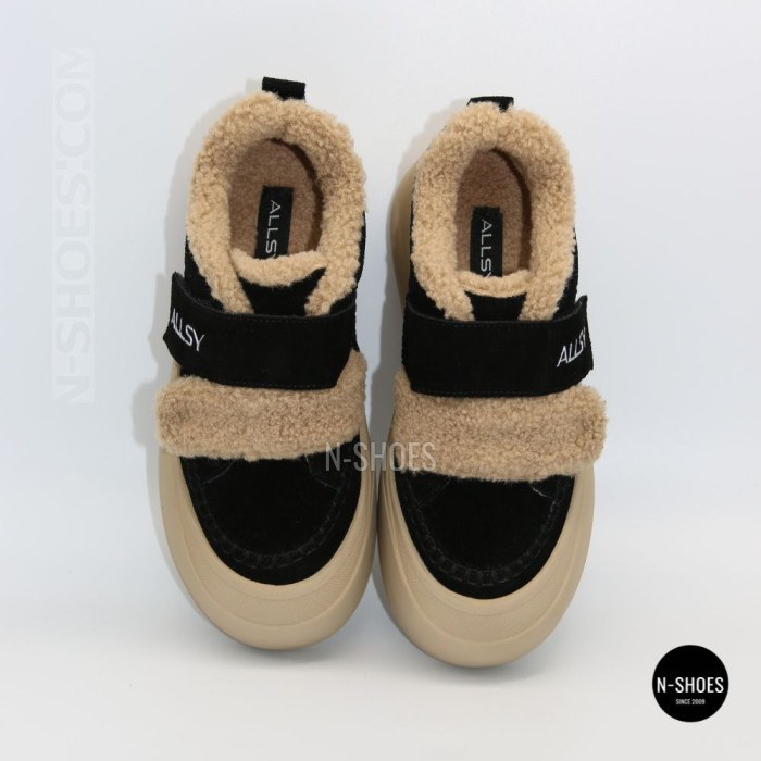 Теплі замшеві хайтопи ALLSY 217674 20K06ZS167-1 BLACK 6443