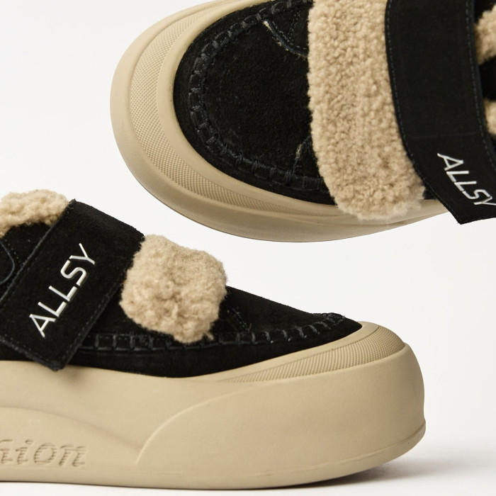 Теплі замшеві хайтопи ALLSY 217674 20K06ZS167-1 BLACK 6443