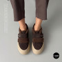 Уютные кроссовки ALLSY 217676 26k66z5167-3 Brown Suede 6444