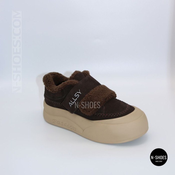 Уютные кроссовки ALLSY 217676 26k66z5167-3 Brown Suede 6444