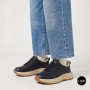 Women's Winter Leather Sneakers ALLSY 215023 with Fur