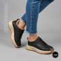 Women's Winter Leather Sneakers ALLSY 215023 with Fur