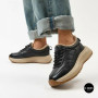 Women's Winter Leather Sneakers ALLSY 215023 with Fur