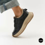 Women's Winter Leather Sneakers ALLSY 215023 with Fur