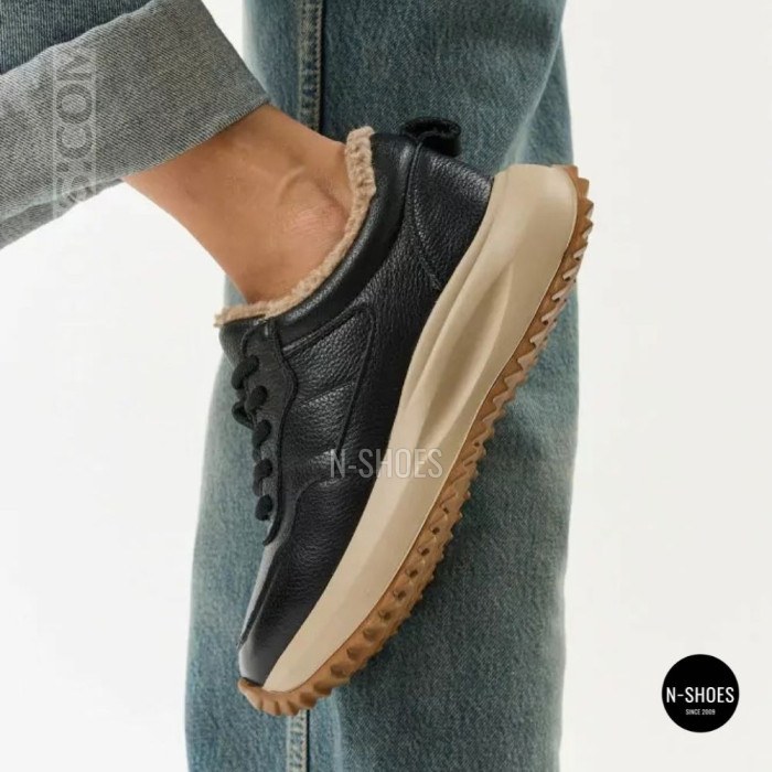 Women's Winter Leather Sneakers ALLSY 215023 with Fur
