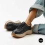 Women's Winter Leather Sneakers ALLSY 215023 with Fur