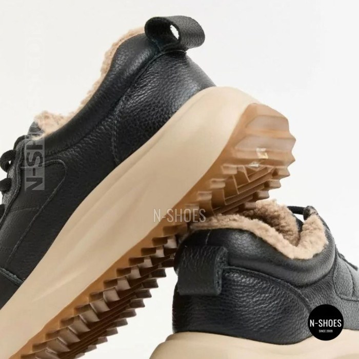 Women's Winter Leather Sneakers ALLSY 215023 with Fur