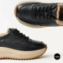 Women's Winter Leather Sneakers ALLSY 215023 with Fur