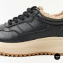Women's Winter Leather Sneakers ALLSY 215023 with Fur