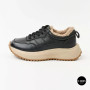 Women's Winter Leather Sneakers ALLSY 215023 with Fur