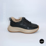 Women's Winter Leather Sneakers ALLSY 215023 with Fur