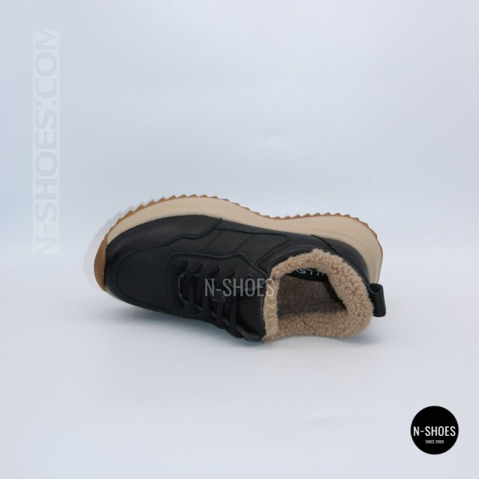 Women's Winter Leather Sneakers ALLSY 215023 with Fur