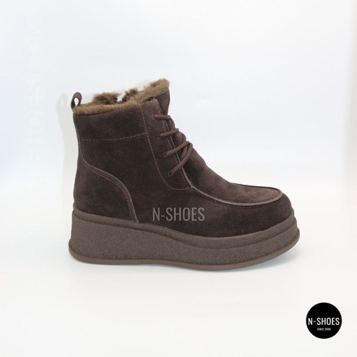 Шоколадні зимові черевики ALLSY 216639 C54787-1342 BROWN
