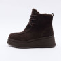 Шоколадні зимові черевики ALLSY 216639 C54787-1342 BROWN