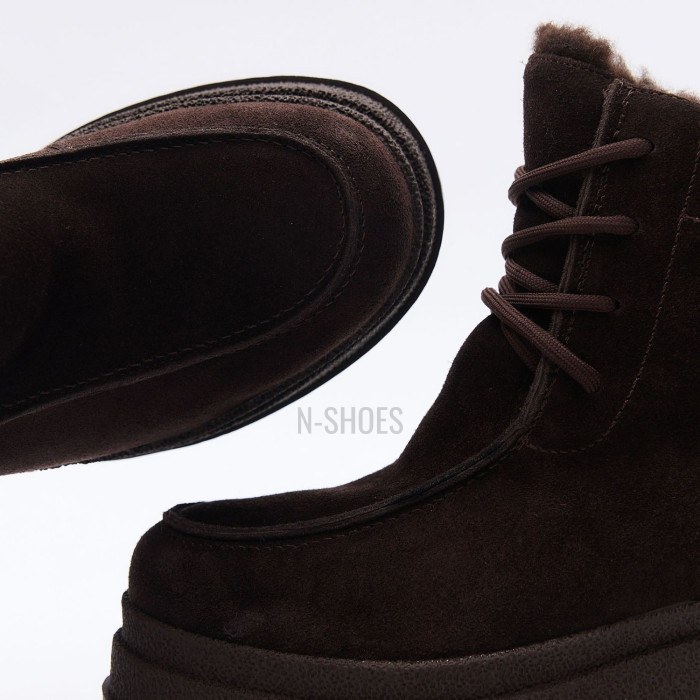 Шоколадні зимові черевики ALLSY 216639 C54787-1342 BROWN
