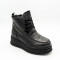 Жіночі зимові чорні черевики ALLSY 216641 C54787-528 BLACK 6447 з натуральної шкіри на високій підошві