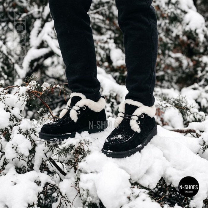 Women's Winter Suede Boots Allsy 217592 BLACK 6450