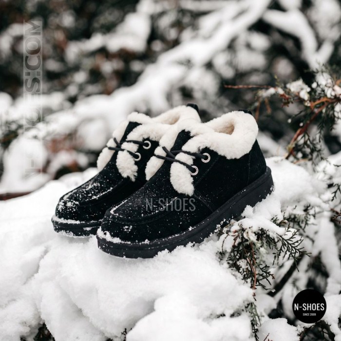 Women's Winter Suede Boots Allsy 217592 BLACK 6450