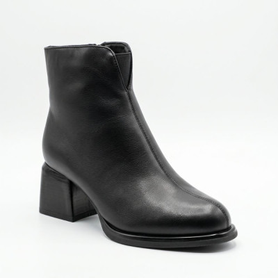 Черные зимние ботинки Anna Lucci 217418 T1270-G58-12M BLACK 6452 из натуральной кожи на каблуке