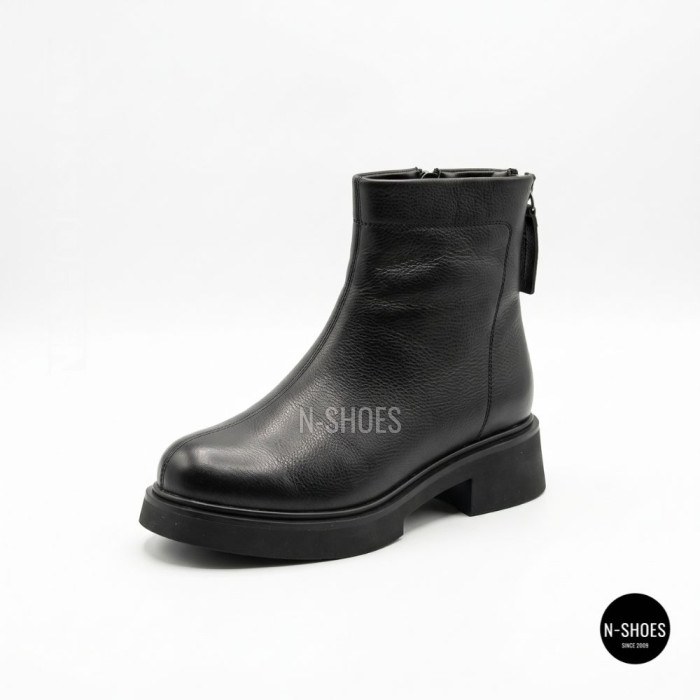Теплі шкіряні жіночі черевики Allsy 217062 W10-D07A BLACK 6460