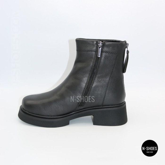 Теплі шкіряні жіночі черевики Allsy 217062 W10-D07A BLACK 6460