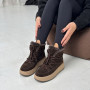 Зимові черевики Allsy 218727 808L1 BROWN 6468 з хутром