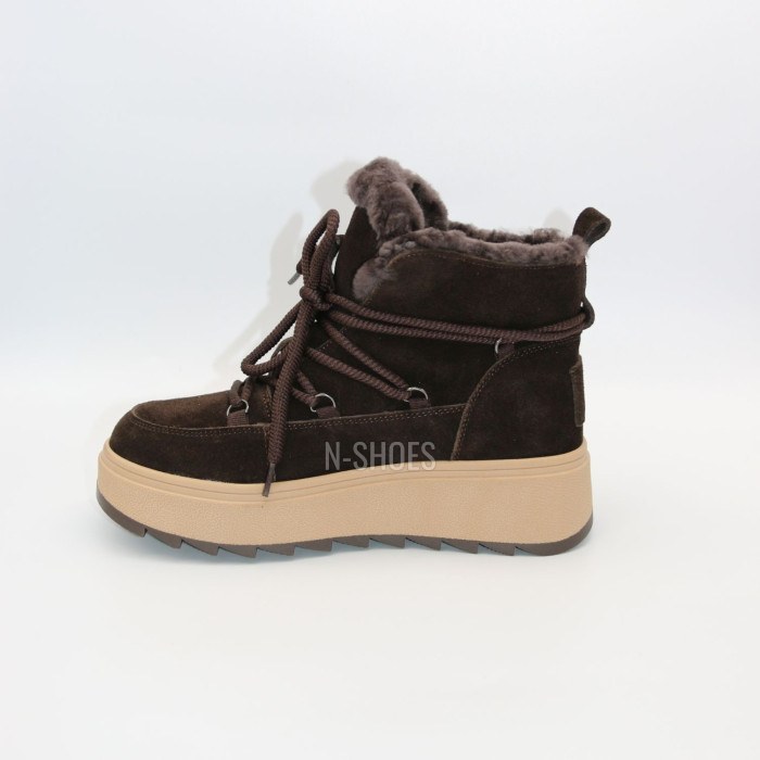 Зимові черевики Allsy 218727 808L1 BROWN 6468 з хутром