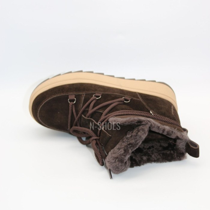 Зимові черевики Allsy 218727 808L1 BROWN 6468 з хутром