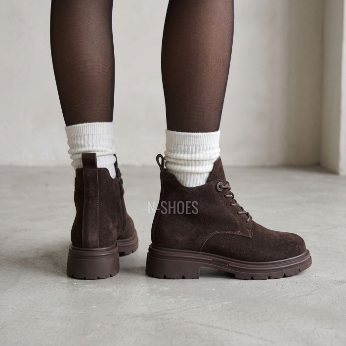 Жіночі зимові коричневі черевики Allsy 219305 9286L2-1 BROWN 6470