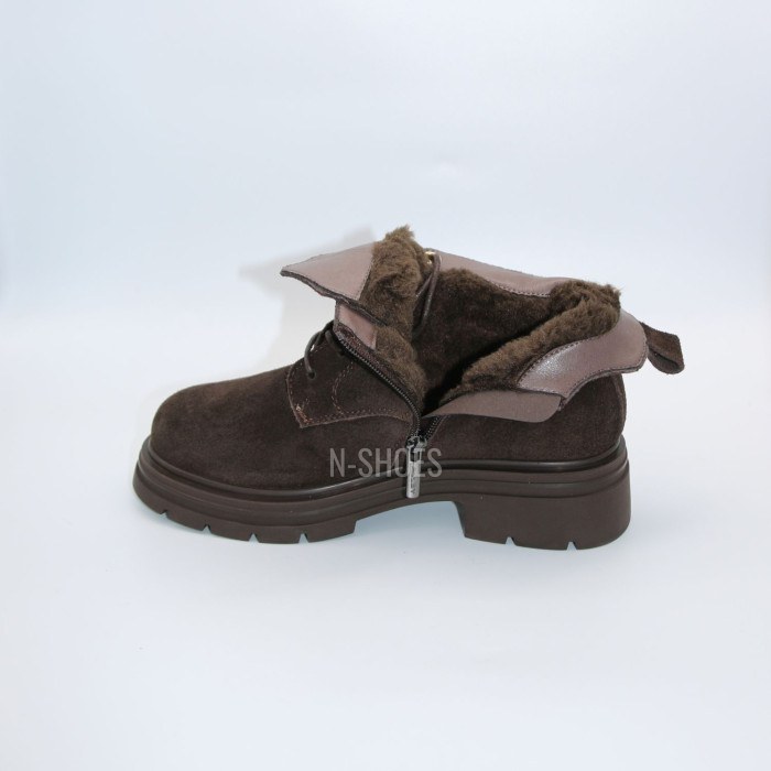 Жіночі зимові коричневі черевики Allsy 219305 9286L2-1 BROWN 6470