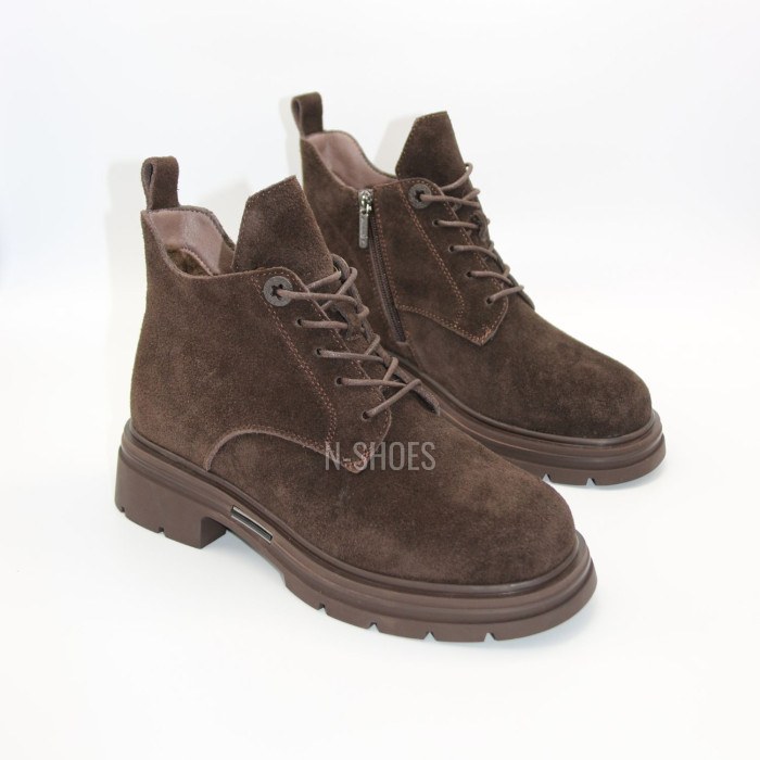Жіночі зимові коричневі черевики Allsy 219305 9286L2-1 BROWN 6470